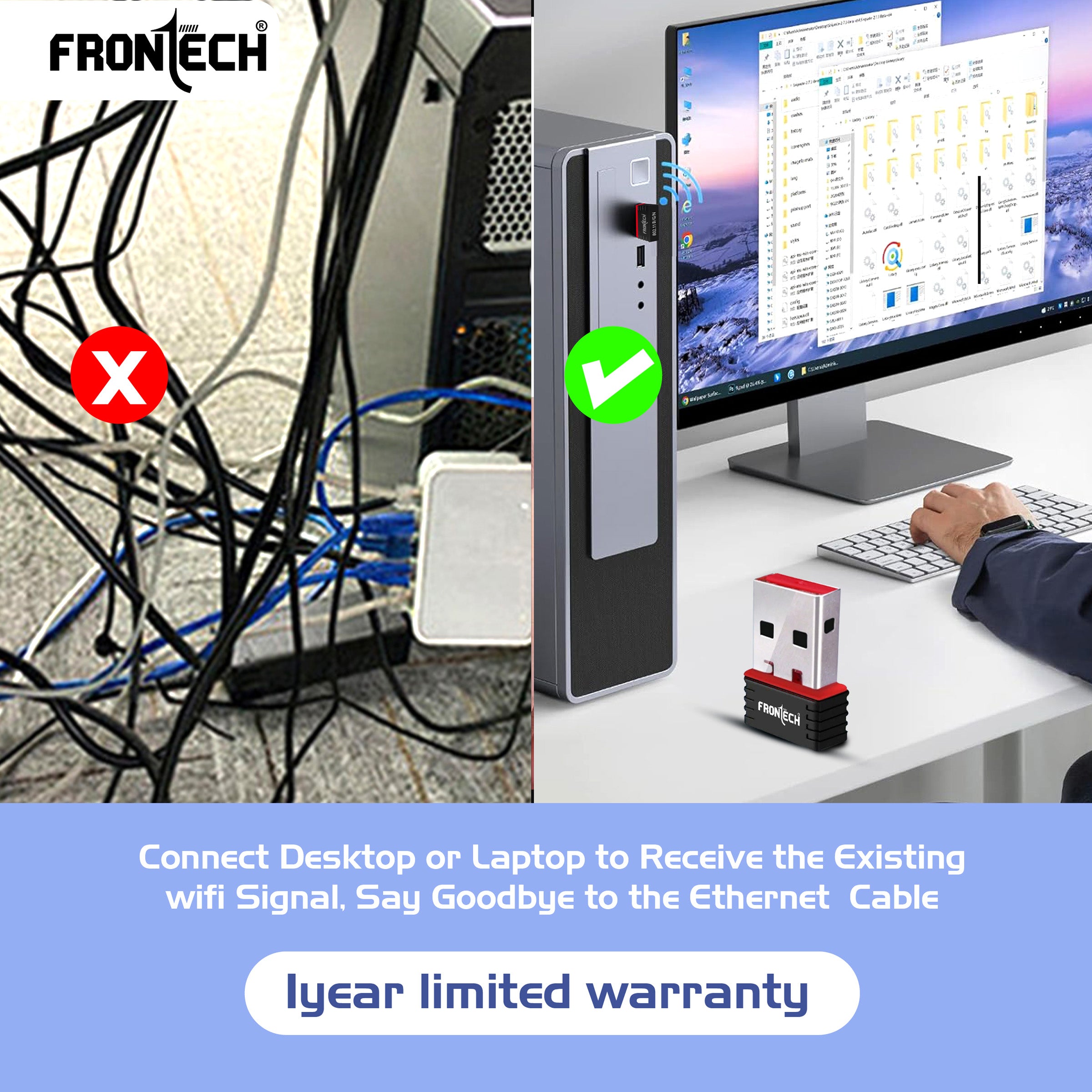 Frontech WiFi Dongle 150 Mbps (0843) Frontech WiFi Dongle 150 Mbps (0843)